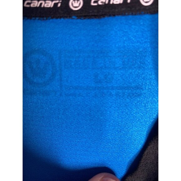 CANARI MEN'S JORAH BRIGHT BLUE AND BLACK CYCLING JERSEY TOP SZ L - Picture 3 of 5